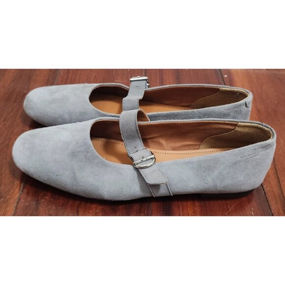 Vagabond Jolin Ballet Flats Mary Jane Suede Gray 38 Leather Lining Minimalist - Picture 7 of 13